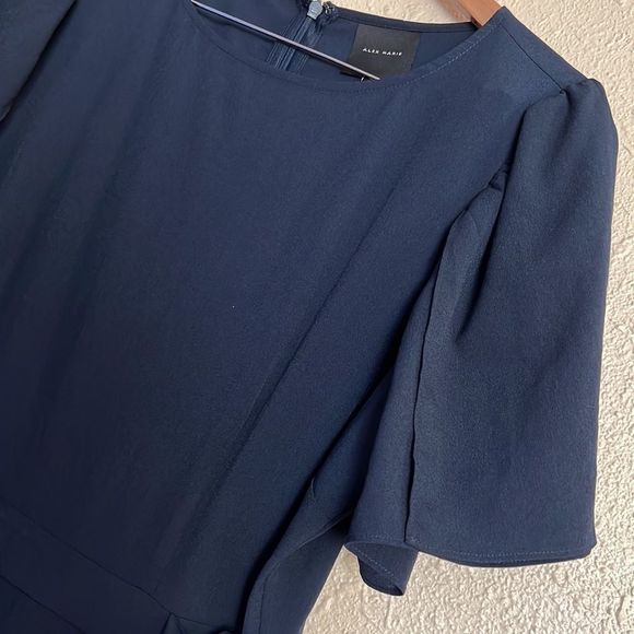 ALEX MARIE embroidered navy blue dress - Picture 7 of 11